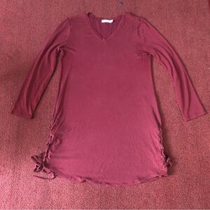 Another Love side tie long sleeve t-shirt dress L